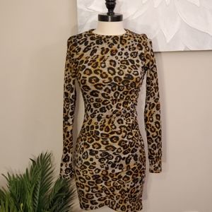 LEOPARD ABIGAIL MINI SWEATER DRESS🐆